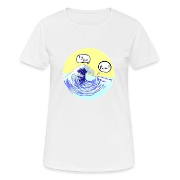 Poser - Frauen T-Shirt atmungsaktiv - Weiß - Vorne - AI Model Female 172 dark (172cm)