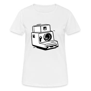 Appareil photo, Appareil photo vintage, Ancien appareil photo, Ancien - T-shirt respirant Femme - blanc - Devant - AI Model Female 172 dark (172cm)