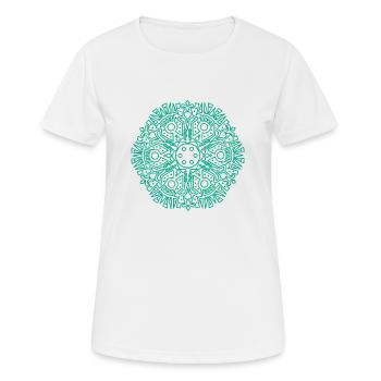 Maya Pattern - Women's Breathable T-Shirt - white - Front - AI Model Female 172 dark (172cm)