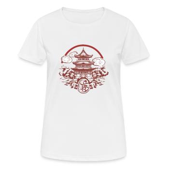 Folklore Chinois - T-shirt respirant Femme - blanc - Devant - AI Model Female 172 dark (172cm)