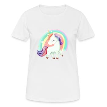 Cute unicorn - T-shirt respirant Femme - blanc - Devant - AI Model Female 172 dark (172cm)