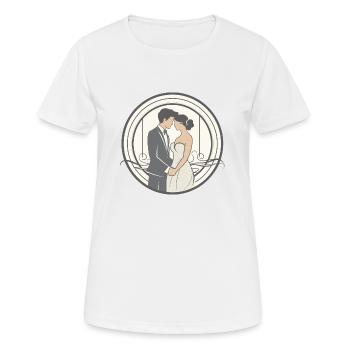 Married couple - Women's Breathable T-Shirt - white - Front - AI Model Female 172 dark (172cm)