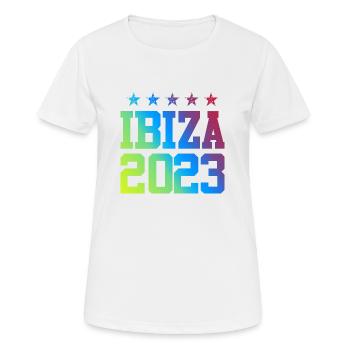 Ibiza 2023 - T-shirt respirant Femme - blanc - Devant - AI Model Female 172 dark (172cm)