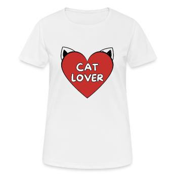 Katzenliebhaber - Frauen T-Shirt atmungsaktiv - Weiß - Vorne - AI Model Female 172 dark (172cm)