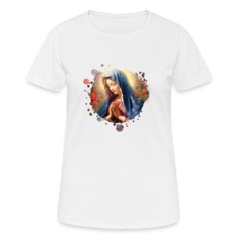 Holly Mary Maria Madonna Mariana Virgin Mary Holy - Women's Breathable T-Shirt - white - Front - AI Model Female 172 dark (172cm)