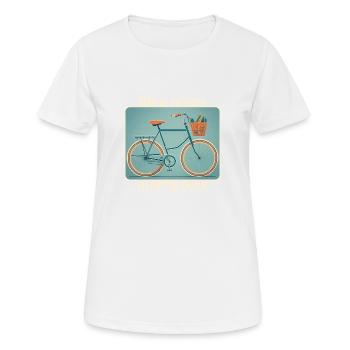 Mehr radeln - Frauen T-Shirt atmungsaktiv - Weiß - Vorne - AI Model Female 172 dark (172cm)