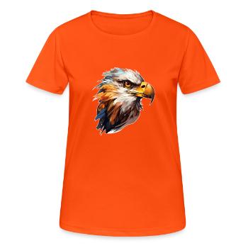 Oiseau de proie - T-shirt respirant Femme - orange néon - Devant - AI Model Female 172 dark (172cm)