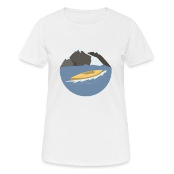 Wassersport - Frauen T-Shirt atmungsaktiv - Weiß - Vorne - AI Model Female 172 dark (172cm)