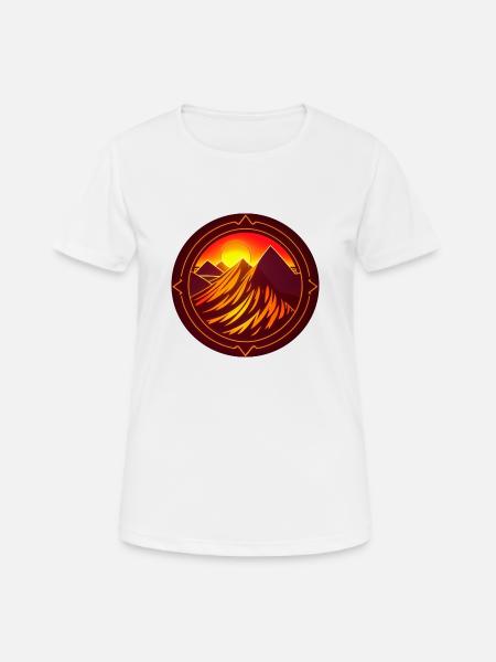 Sonnenuntergang in den Bergen - Frauen T-Shirt atmungsaktiv - Weiß