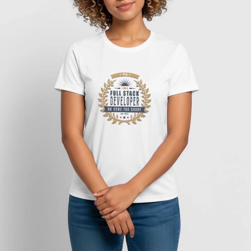 Full Stack Developer dunkel Frauen T-Shirt atmungsaktiv