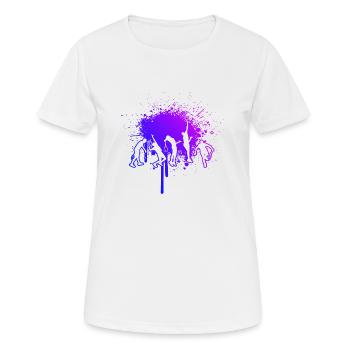 Damen Tennisspieler Tennisspielen Tennis spielen - Frauen T-Shirt atmungsaktiv - Weiß - Vorne - AI Model Female 172 dark (172cm)