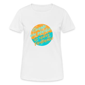 Évitez le plastique - T-shirt respirant Femme - blanc - Devant - AI Model Female 172 dark (172cm)
