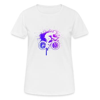 Road Cycling Road Cyclist Road Bike Women - Women's Breathable T-Shirt - white - Front - AI Model Female 172 dark (172cm)
