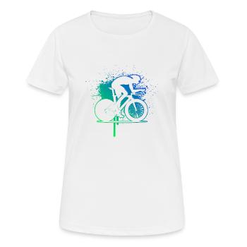 Vélo de route Cyclisme de route Vélo de route homme Vélo de route - T-shirt respirant Femme - blanc - Devant - AI Model Female 172 dark (172cm)