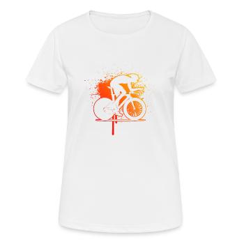 Femmes Vélo de route Vélo de route Cycliste sur route Cycliste sur route - T-shirt respirant Femme - blanc - Devant - AI Model Female 172 dark (172cm)