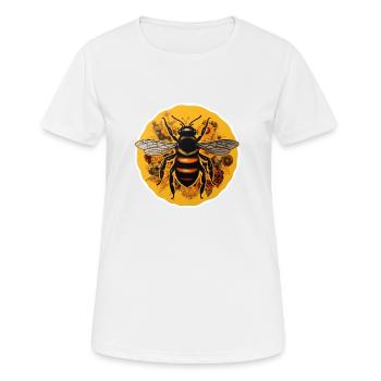 Honigbiene - Frauen T-Shirt atmungsaktiv - Weiß - Vorne - AI Model Female 172 dark (172cm)