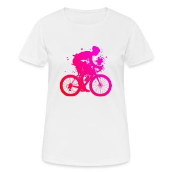 Vélo de route pour femmes Vélo de route pour hommes Vélo de route - T-shirt respirant Femme - blanc - Devant - AI Model Female 172 dark (172cm)