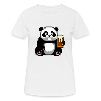 Pixel Panda Pint Zeit - Frauen T-Shirt atmungsaktiv - Weiß - Vorne - AI Model Female 172 dark (172cm)