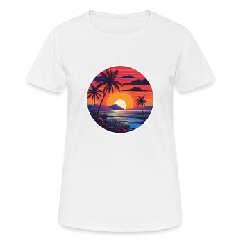Tropisches Paradies - Frauen T-Shirt atmungsaktiv - Weiß - Vorne - AI Model Female 172 dark (172cm)