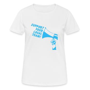 Unterstützen Sie Ihr lokales Team Malmö - Frauen T-Shirt atmungsaktiv - Weiß - Vorne - AI Model Female 172 dark (172cm)