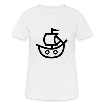 Bateau pirate - T-shirt respirant Femme - blanc - Devant - AI Model Female 172 dark (172cm)