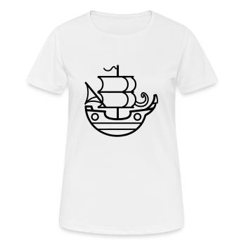Bateau pirate - T-shirt respirant Femme - blanc - Devant - AI Model Female 172 dark (172cm)