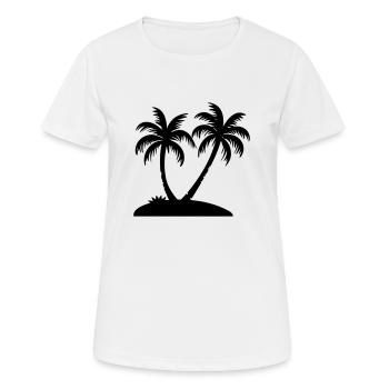 palmier - T-shirt respirant Femme - blanc - Devant - AI Model Female 172 dark (172cm)