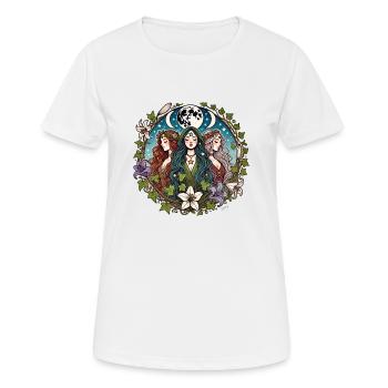 Triple Déesse - T-shirt respirant Femme - blanc - Devant - AI Model Female 172 dark (172cm)