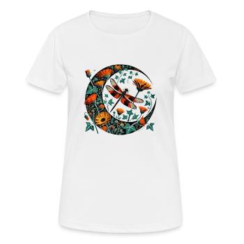 Libelle - Frauen T-Shirt atmungsaktiv - Weiß - Vorne - AI Model Female 172 dark (172cm)