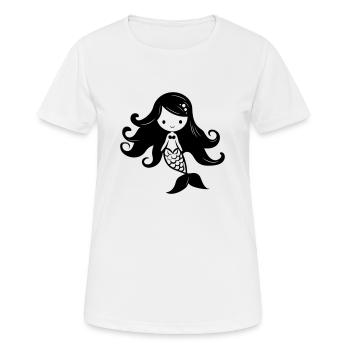 Meerjungfrau - Frauen T-Shirt atmungsaktiv - Weiß - Vorne - AI Model Female 172 dark (172cm)