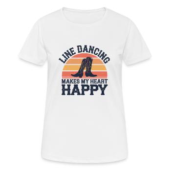 Une passion pour la danse pleine de joie de vivre - T-shirt respirant Femme - blanc - Devant - AI Model Female 172 dark (172cm)