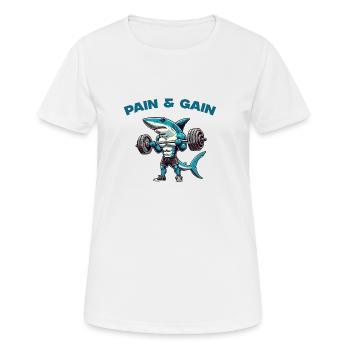shark strong - Women's Breathable T-Shirt - white - Front - AI Model Female 172 dark (172cm)