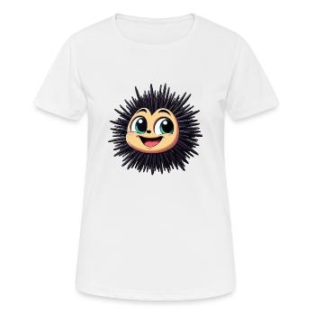 Seeigel - Frauen T-Shirt atmungsaktiv - Weiß - Vorne - AI Model Female 172 dark (172cm)