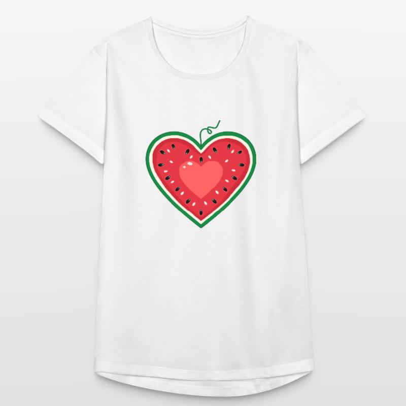 Conception de pastèque comme un cœur T-shirt respirant Femme
