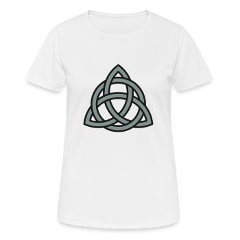 celtic trinity knot - Frauen T-Shirt atmungsaktiv - Weiß - Vorne - AI Model Female 172 dark (172cm)