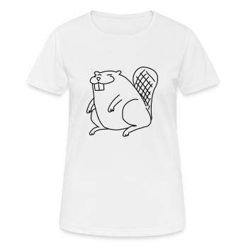 Trash Beaver - Frauen T-Shirt atmungsaktiv - Weiß - Vorne - AI Model Female 172 dark (172cm)