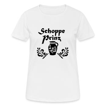 Schoppe Prinz Apfelwein - Frauen T-Shirt atmungsaktiv - Weiß - Vorne - AI Model Female 172 dark (172cm)