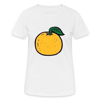 orange - T-shirt respirant Femme - blanc - Devant - AI Model Female 172 dark (172cm)