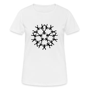 vol_relatif_inca - T-shirt respirant Femme - blanc - Devant - AI Model Female 172 dark (172cm)