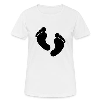 fuss1 - T-shirt respirant Femme - blanc - Devant - AI Model Female 172 dark (172cm)