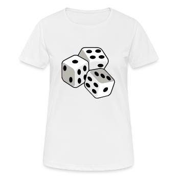 Spielwürfel - T-shirt respirant Femme - blanc - Devant - AI Model Female 172 dark (172cm)