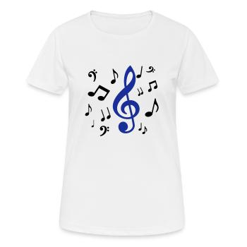 noten - Frauen T-Shirt atmungsaktiv - Weiß - Vorne - AI Model Female 172 dark (172cm)