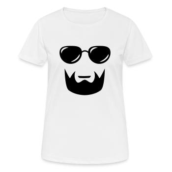 sunglasses beard - T-shirt respirant Femme - blanc - Devant - AI Model Female 172 dark (172cm)