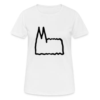 Kölner Dom - Frauen T-Shirt atmungsaktiv - Weiß - Vorne - AI Model Female 172 dark (172cm)