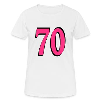 70th Birthday - Women's Breathable T-Shirt - white - Front - AI Model Female 172 dark (172cm)