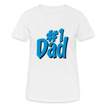 dad - Frauen T-Shirt atmungsaktiv - Weiß - Vorne - AI Model Female 172 dark (172cm)