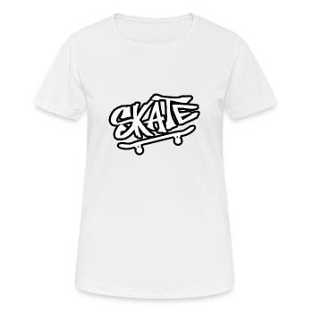 Skate skate skate - T-shirt respirant Femme - blanc - Devant - AI Model Female 172 dark (172cm)