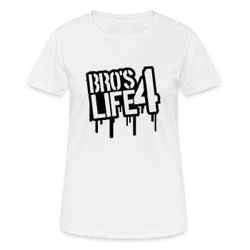 Cool Bros 4 Life Graffiti - Frauen T-Shirt atmungsaktiv - Weiß - Vorne - AI Model Female 172 dark (172cm)