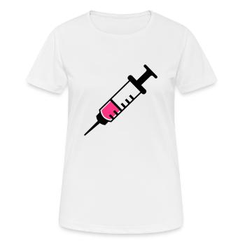 Spritze - Frauen T-Shirt atmungsaktiv - Weiß - Vorne - AI Model Female 172 dark (172cm)