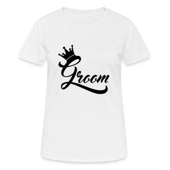 groom - T-shirt respirant Femme - blanc - Devant - AI Model Female 172 dark (172cm)